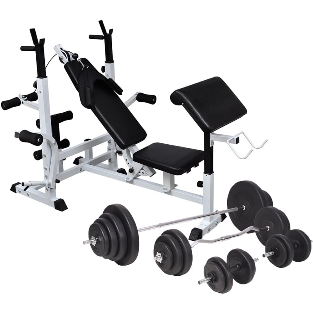 Panca Multifunzione Con Bilanciere E Set Di Manubri 120 Kg - Foto 1