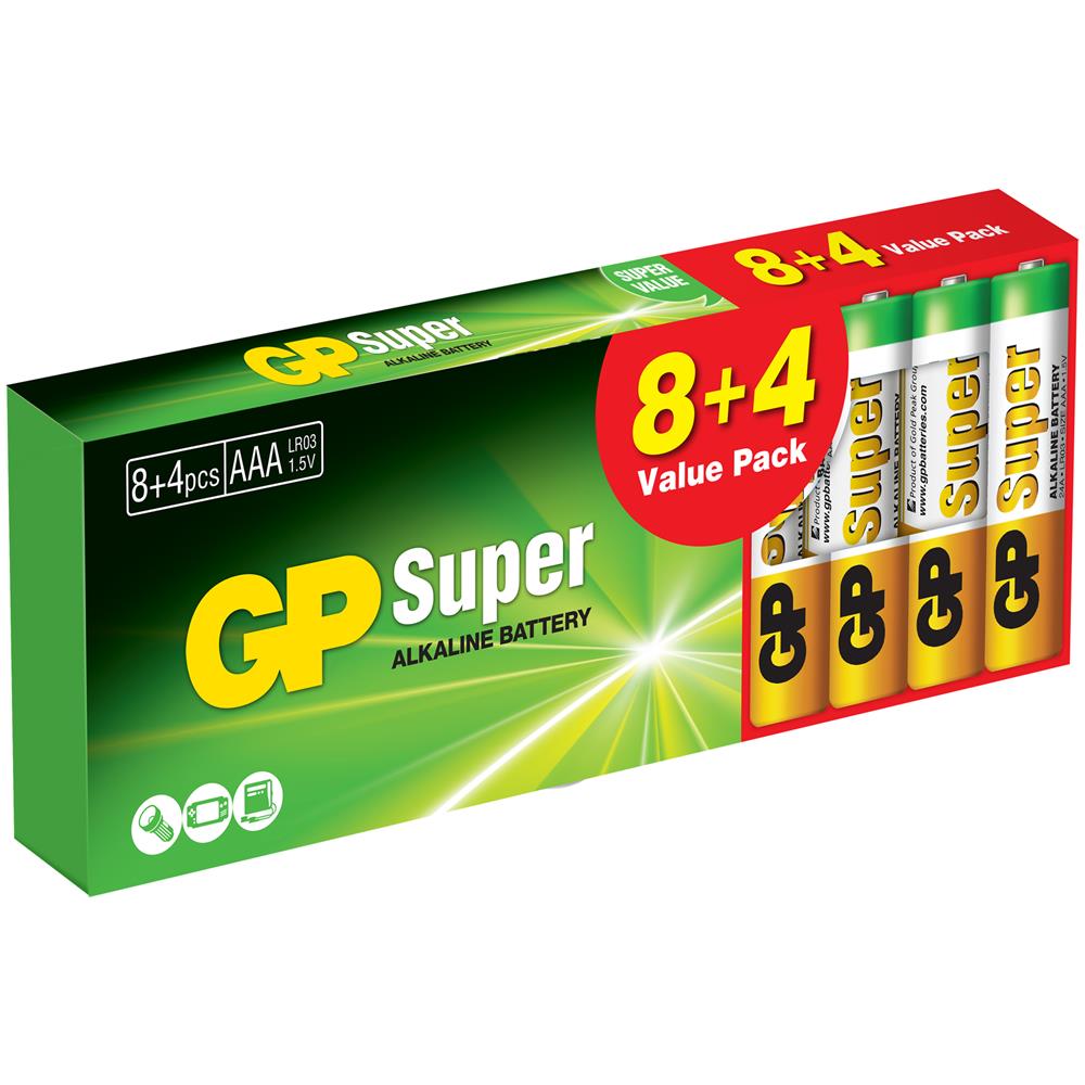 151299 Confezione 12 Batterie GP Super Alcaline Ministilo AAA 24A8 / LR03 - Foto 1