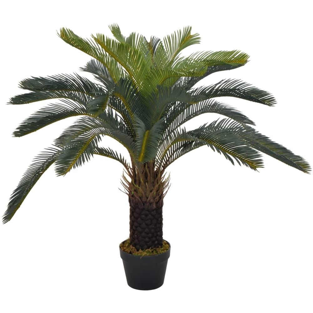 Palma Di Cycas Artificiale Con Vaso Verde 90 Cm - Foto 1