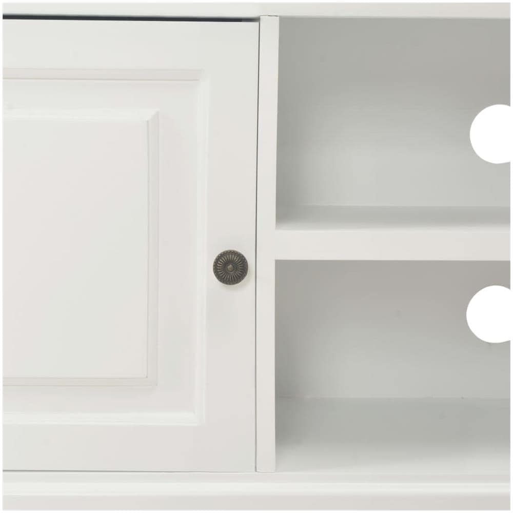 Mobile Porta Tv Bianco 90x30x40 Cm In Legno - Foto 8