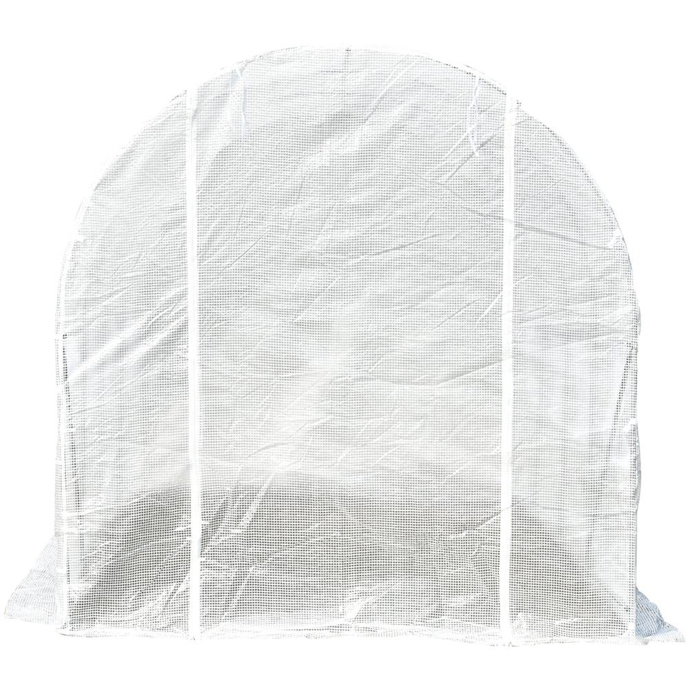 Serra Tunnel Con Struttura In Acciaio Zincato E Telo In Polietilene 6 Finestre Avvolgibili Bianco 5 X 2 X 2 M - Foto 2