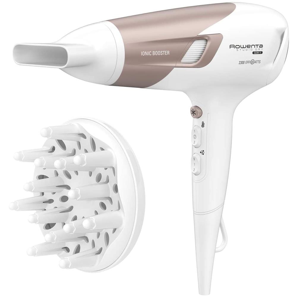 CV5830 Studio Dry Glow Asciugacapelli Potenza 2100 W Colore Beige / Bianco - Foto 2