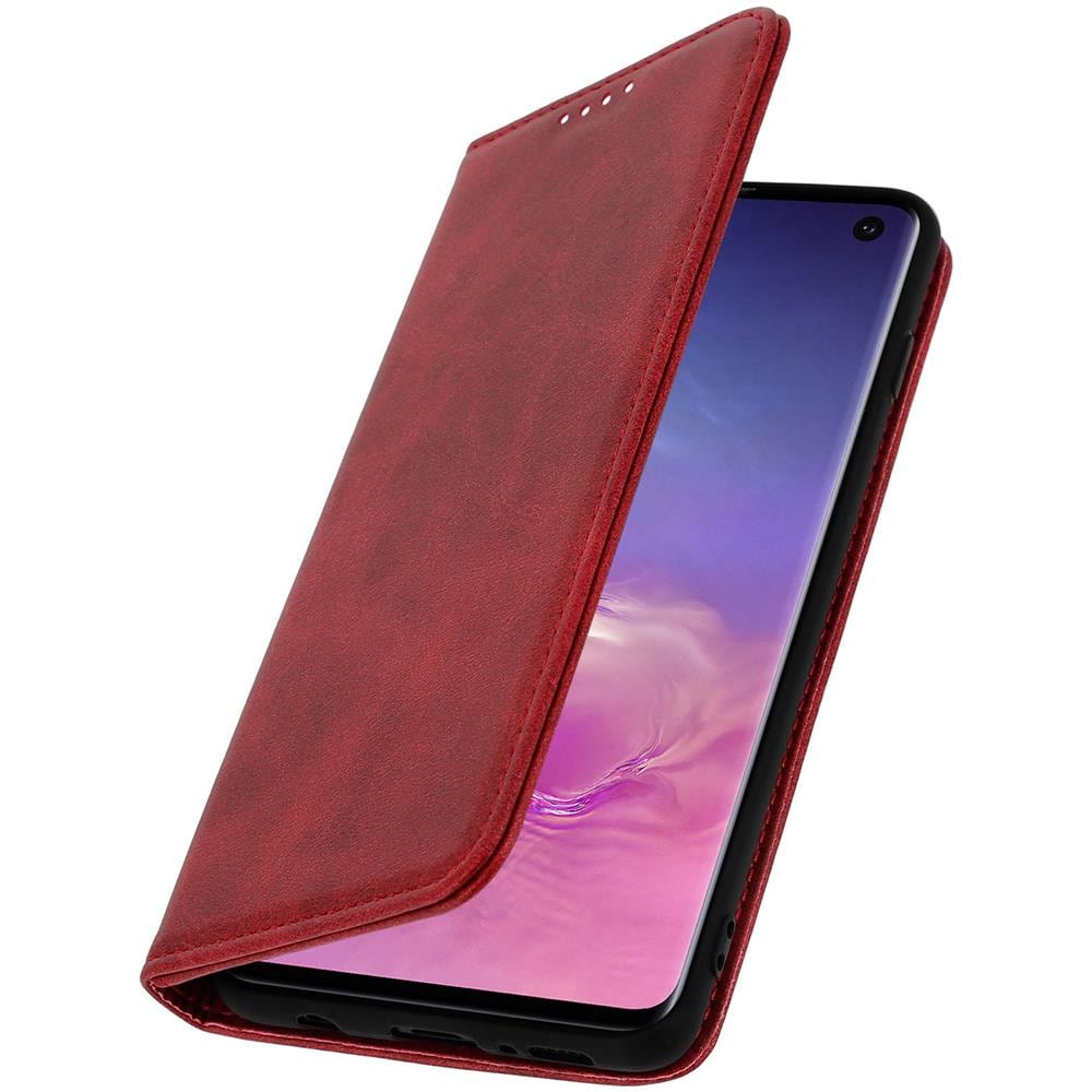 Custodia Galaxy S10 Portacarte Funzione Supporto Cover Silicone Rosso - Foto 2