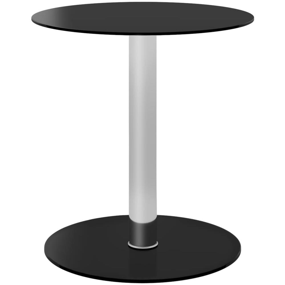 Tavolino Da Salotto Nero 40 Cm In Vetro Temperato - Foto 1