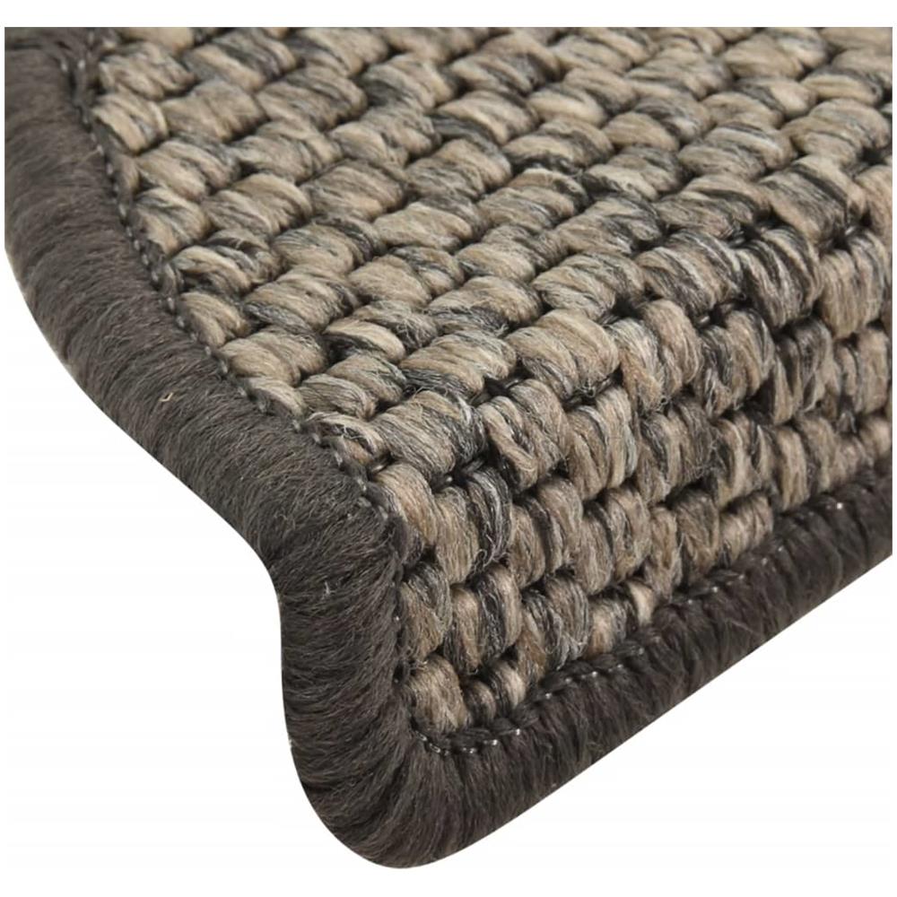 Tappeti Adesivi Scale Aspetto Sisal 15 pz 56x17x3cm Marrone - Foto 2