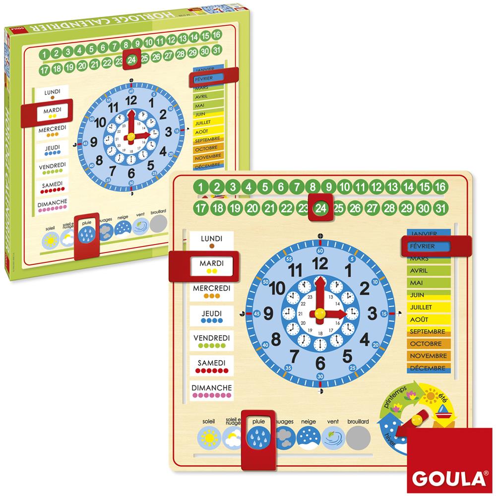 Giocattolo di Apprendimento Calendario Orologio Multicolore - Foto 1