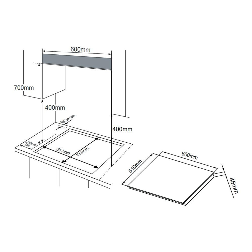 Piano Cottura A Gas 60cm 3 Fuochi Nero - Ag3631n - Foto 2