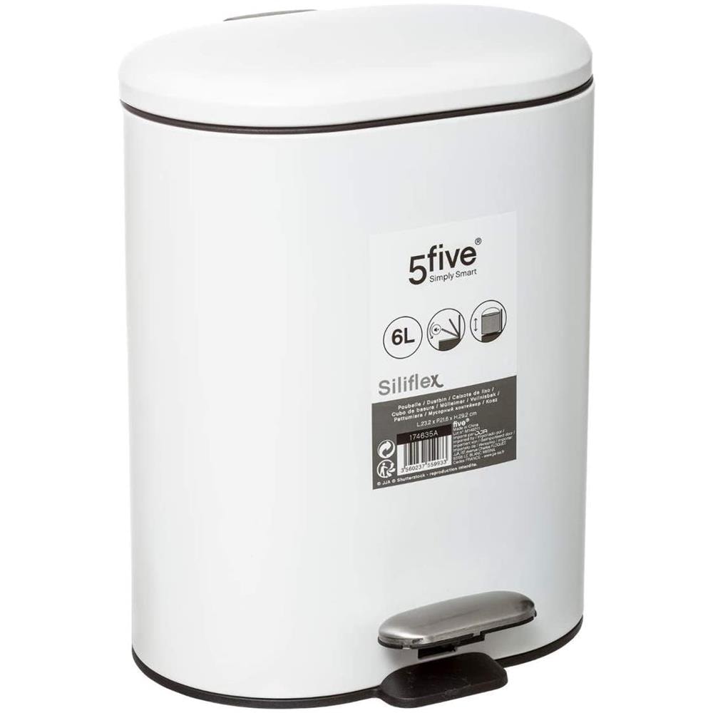 Pattumiera Con Pedale Siliflex, 6 L, Inox - Foto 2