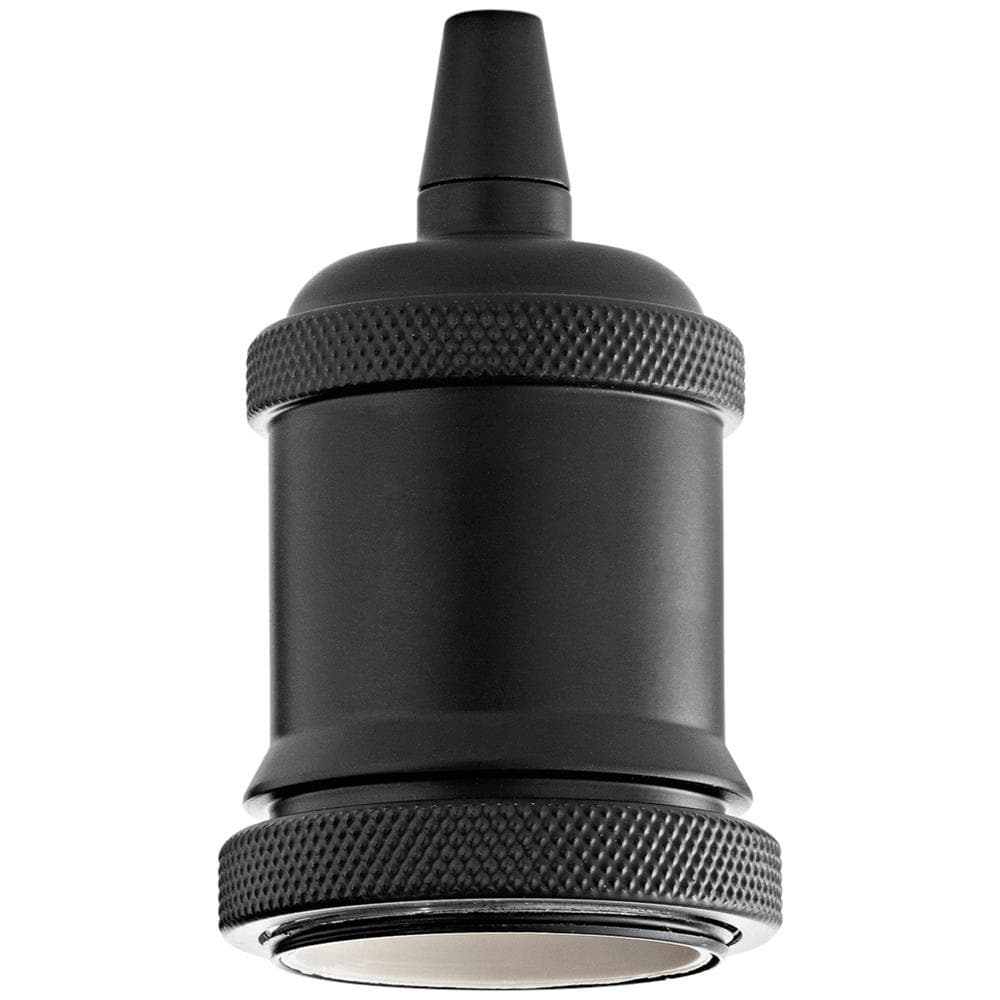 Portalampada E27 Ghiera Nero Lampada - 249209 - Foto 1