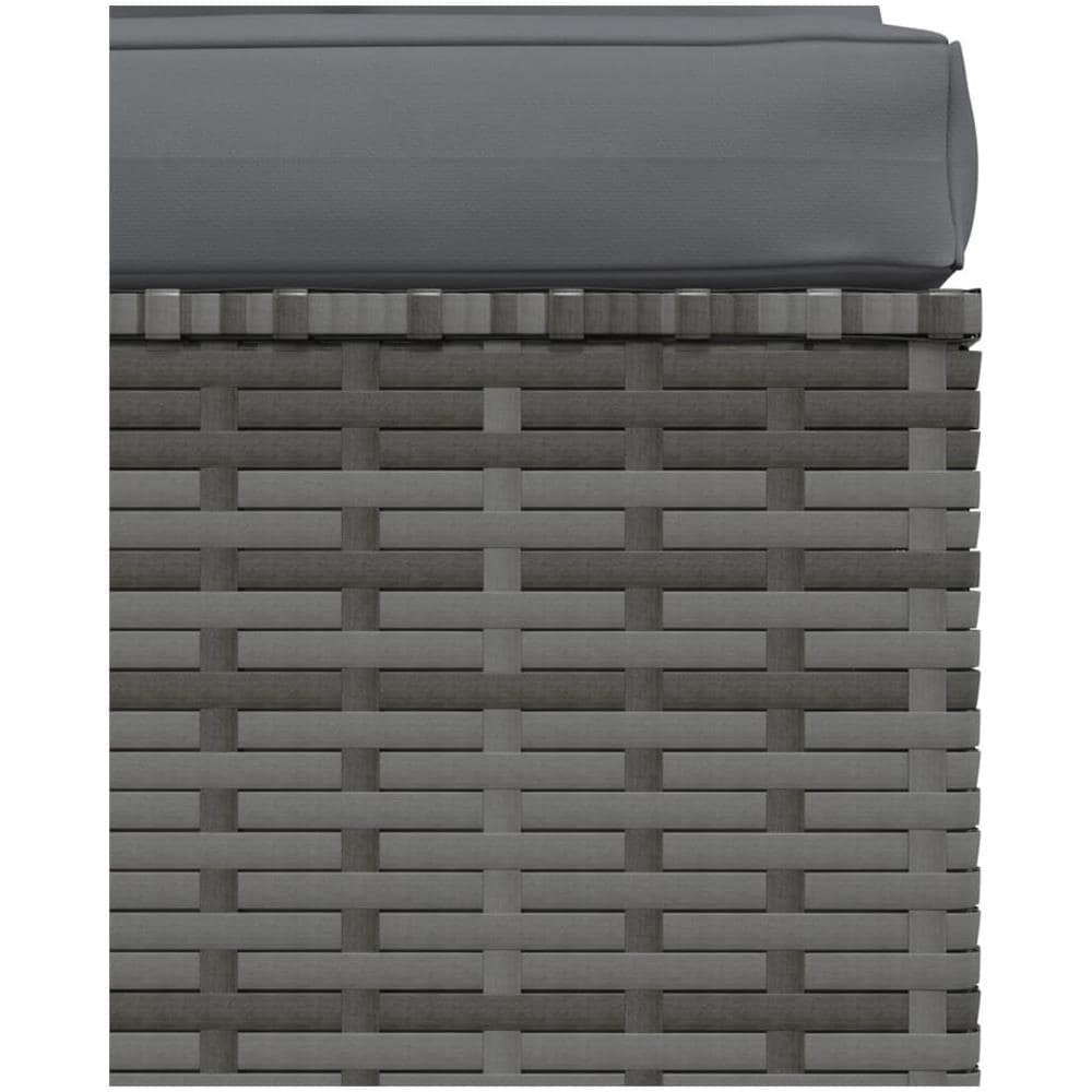 Set Divani Da Giardino 4 Pz Con Cuscini In Polyrattan Grigio - Foto 2