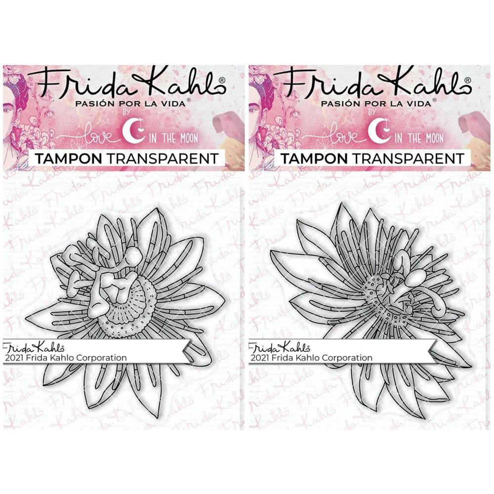 2 Francobolli Trasparenti - Passiflora 1 + Passiflora 3 - 9,5 X 6,5 Cm - Foto 1