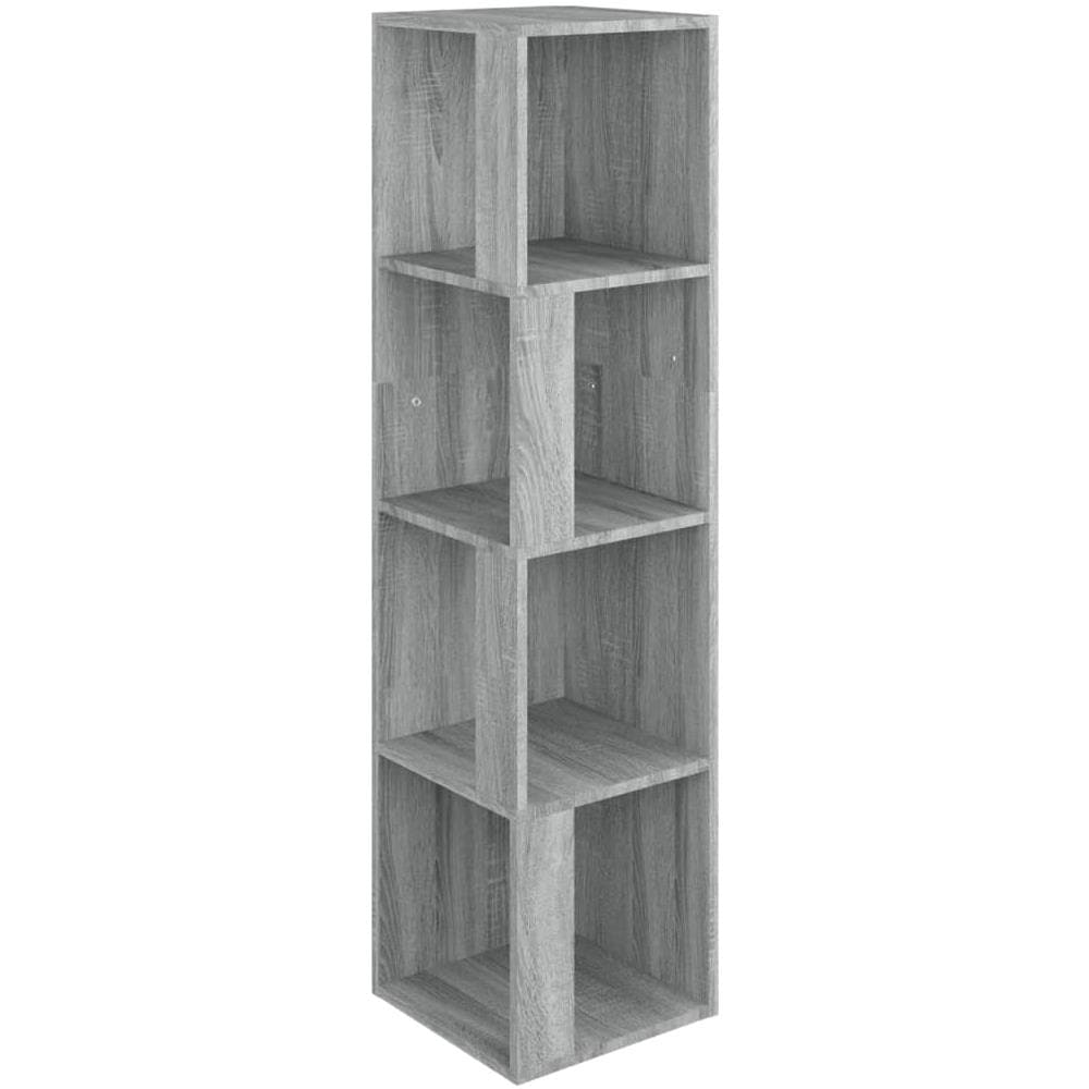 Scaffale Angolare Grigio Sonoma 33x33x132 Cm Legno Multistrato - Foto 2
