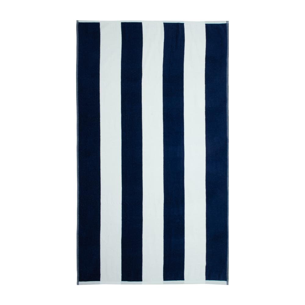 Telo Mare Jacquard Spugna Asciugamano Spiaggia Disegno Yacht Telo Mare Blu - Foto 1