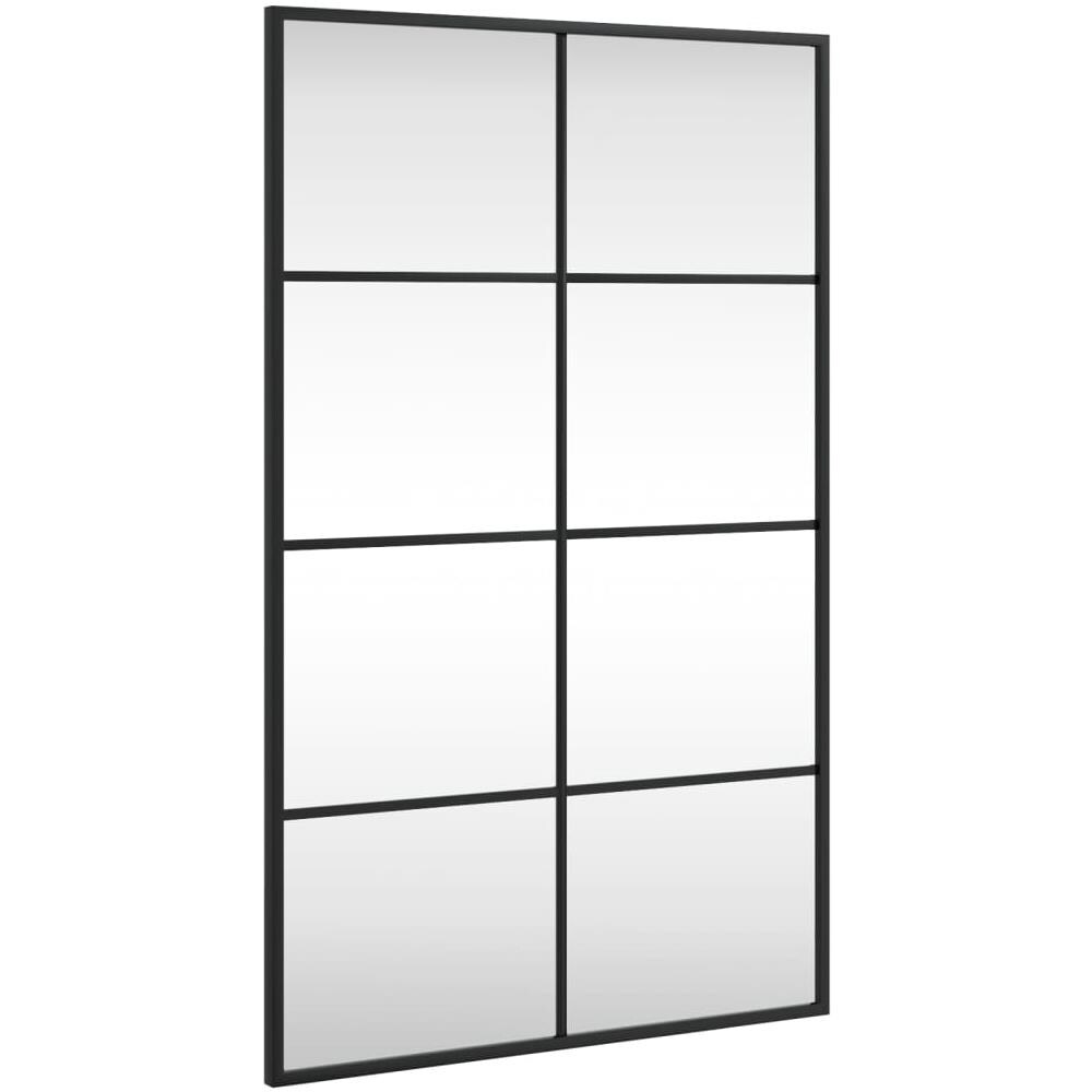 Specchio Da Parete Nero 50x80 Cm Rettangolare In Ferro - Foto 2
