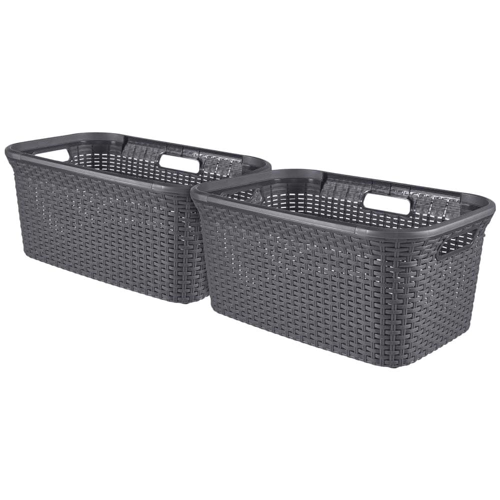 Set Di Cesti Portabiancheria Style 2x45 L Antracite - Foto 1