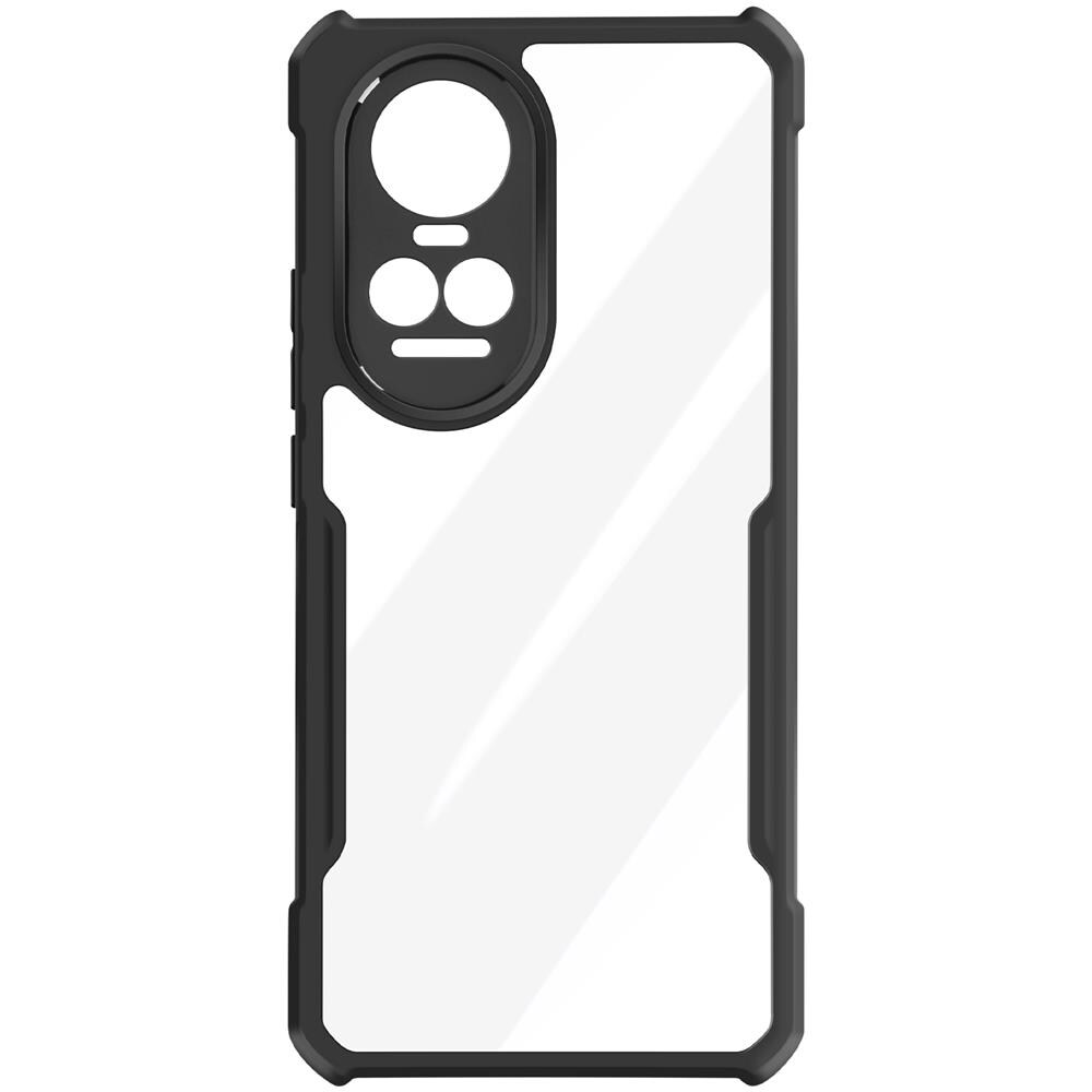 Cover Per Oppo Reno 10 E 10 Pro Rigida Angoli Bumper Trasparente Bordo Nero - Foto 2