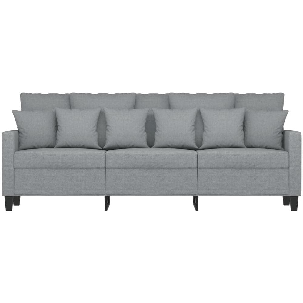 Divano A 3 Posti Grigio Chiaro 180 Cm In Tessuto - Foto 3