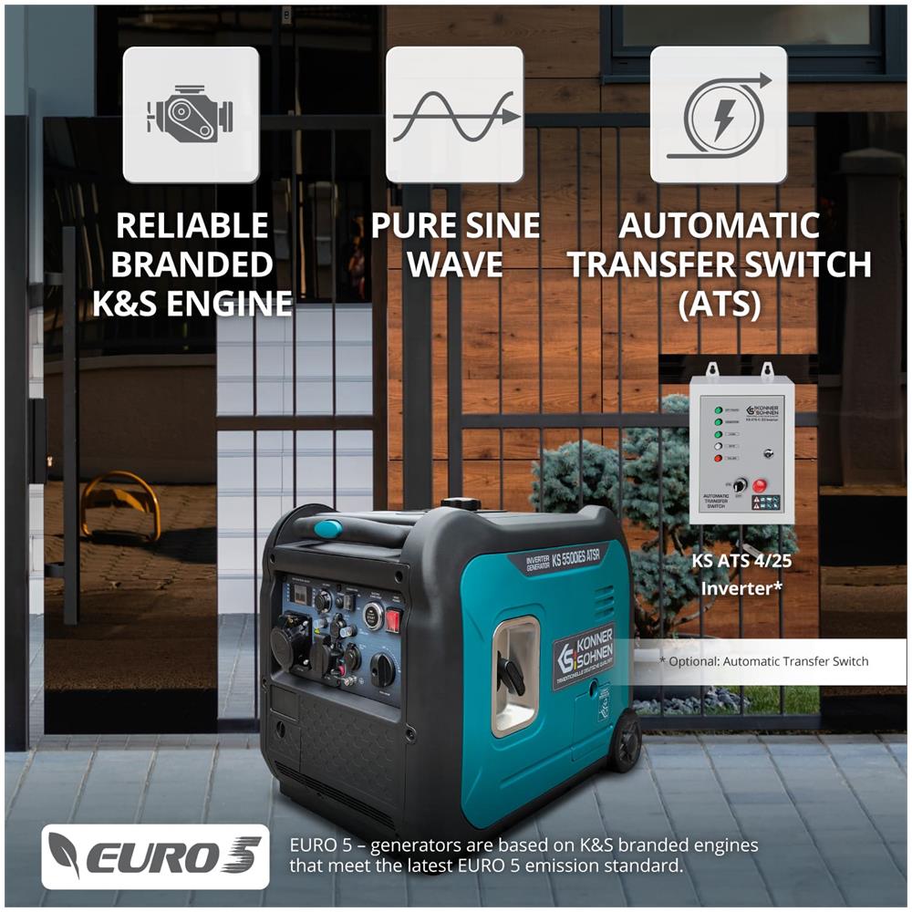 Generatore di inverter KS 5500iES ATSR Tensione, V 230 Potenza massima, kW 5.5 - Foto 4