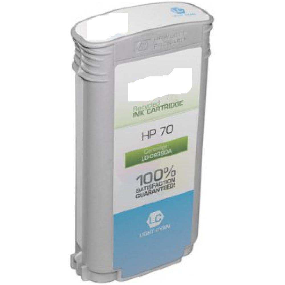 Cartuccia Compatibile Per Hp 70 C9390a Light Ciano Per Hp Designjet Z2100 Z3100 Z3200 Z5200 Z5400 130ml Pigment - Foto 1