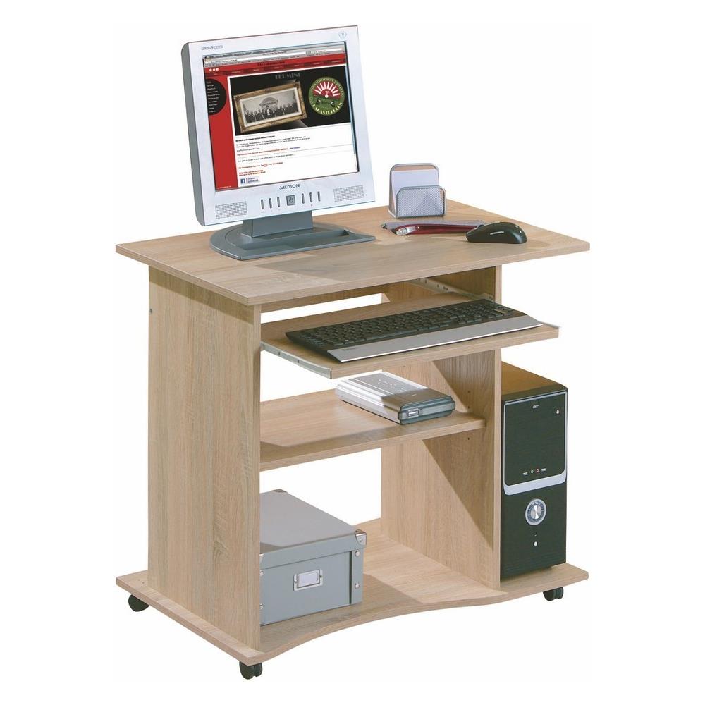 Mini Ufficio Con Ruote Laminato Finitura Rovere. - Foto 3