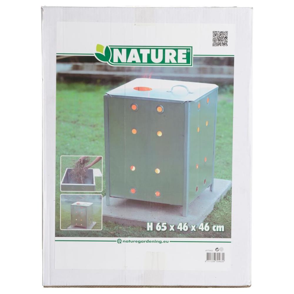 Inceneritore Da Giardino In Acciaio Zincato 46x46x65 Cm 6070463 - Foto 10