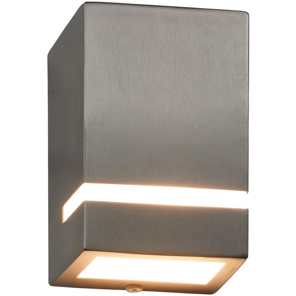 Lampade Da Parete Da Esterno 2 Pz 35 W Argento Rettangolari - Foto 2