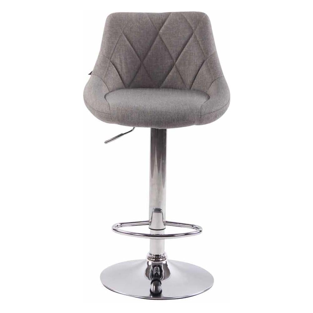 2X Sgabelli Design Lazio in Tessuto - Sedie Cucina Girevoli e Regolabili (83-104 cm) con Poggiapiedi I Sgabelli Bar Imbottiti (2 Pezzi) Grigio - Foto 2