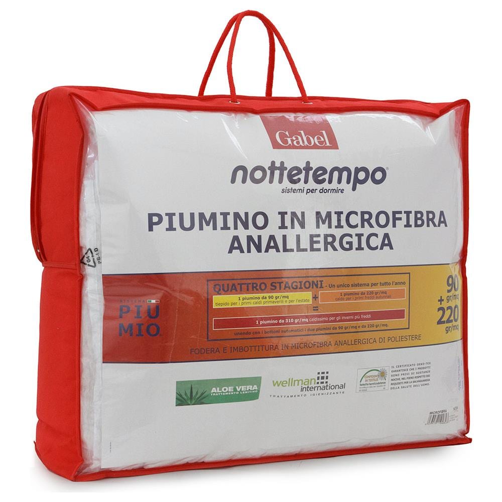 Piumino Microfibra 4 Stagioni Una Piazza E Mezza 90+220 Gr / mq P926 - Foto 1