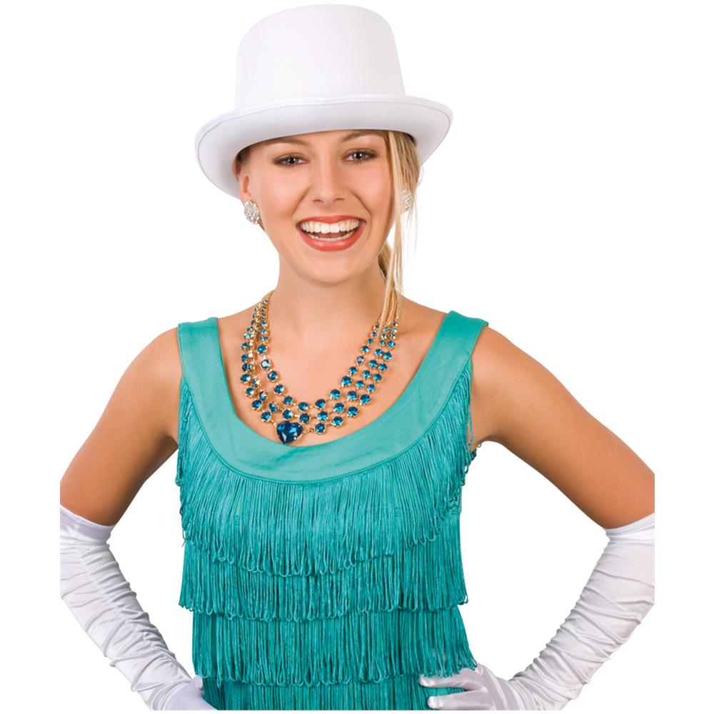 Cappello A Cilindro Bianco Per Adulto - Foto 1