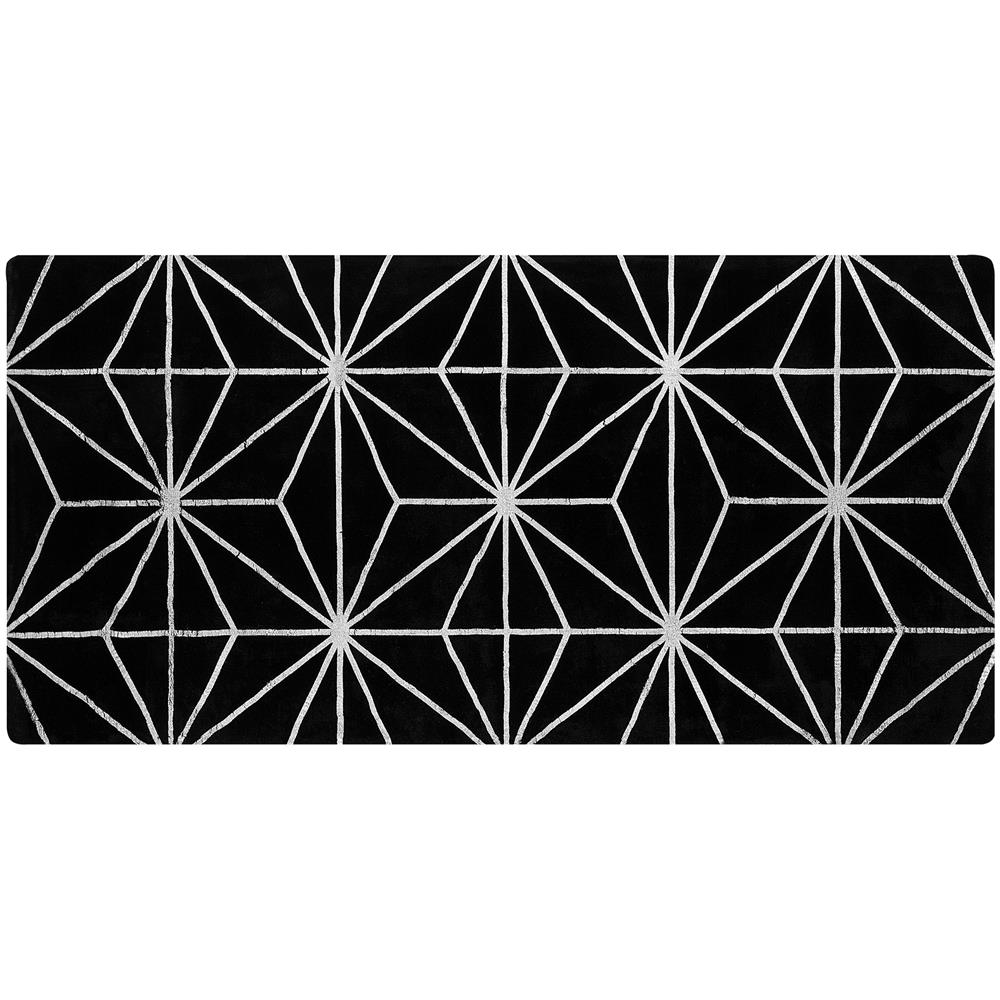 Tappeto A Pelo Corto Nero / argento 80 X 150 Cm Sibel - Foto 2