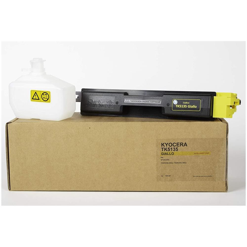 TONER COMPATIBILE - Kyocera Tk-5135y Giallo 1t02paanl0 Per Taskalfa 265ci, Taskalfa 266ci Fornito Di Intelligent Chip Capacità 5000 Copie Made In Italy - Foto 1