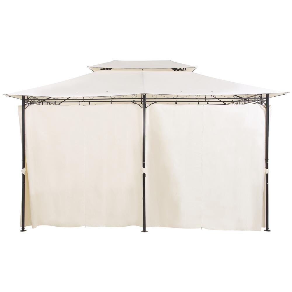 Gazebo In Acciaio E Tessuto Beige 300 X 400 Cm Colos - Foto 2