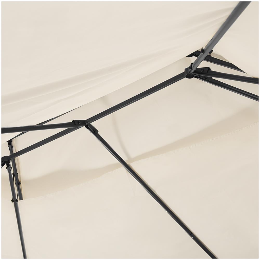 Gazebo In Acciaio E Tessuto Beige 300 X 400 Cm Colos - Foto 7