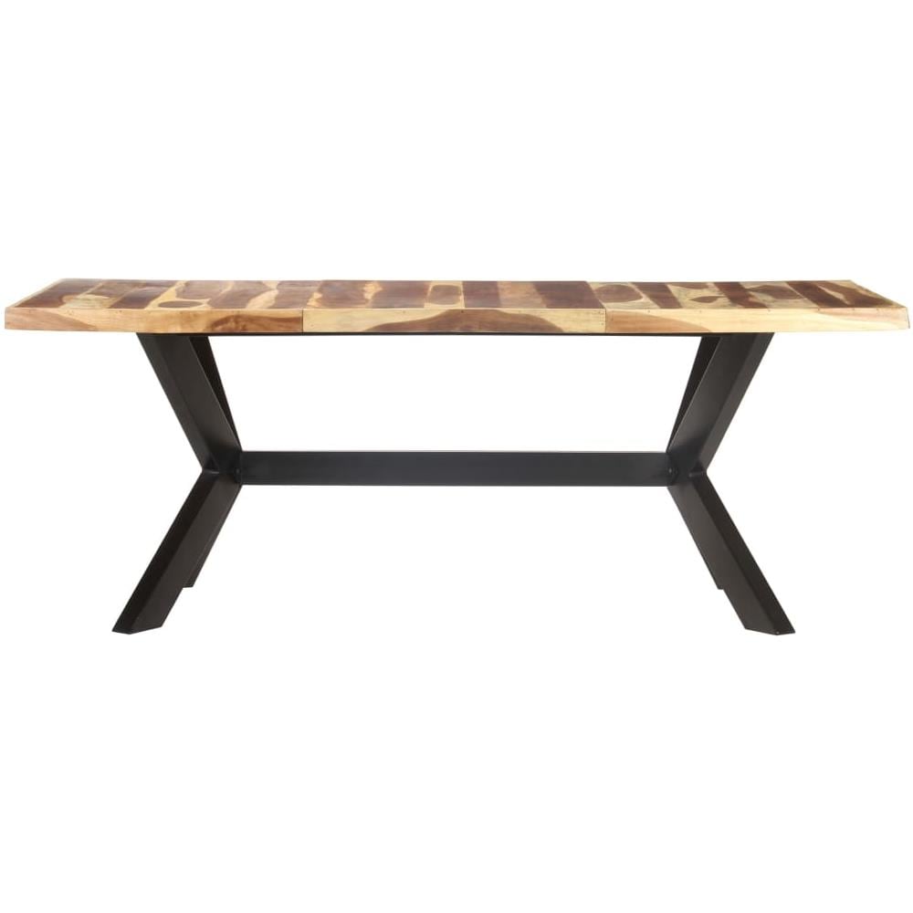 Tavolo da Pranzo 200x100x75 cm Legno Massello Finitura Sheesham - Foto 3