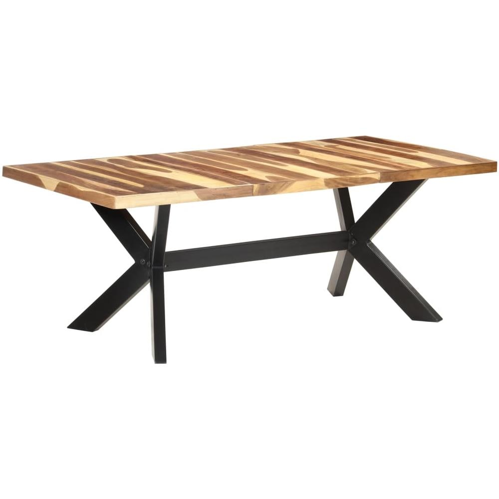 Tavolo da Pranzo 200x100x75 cm Legno Massello Finitura Sheesham - Foto 1
