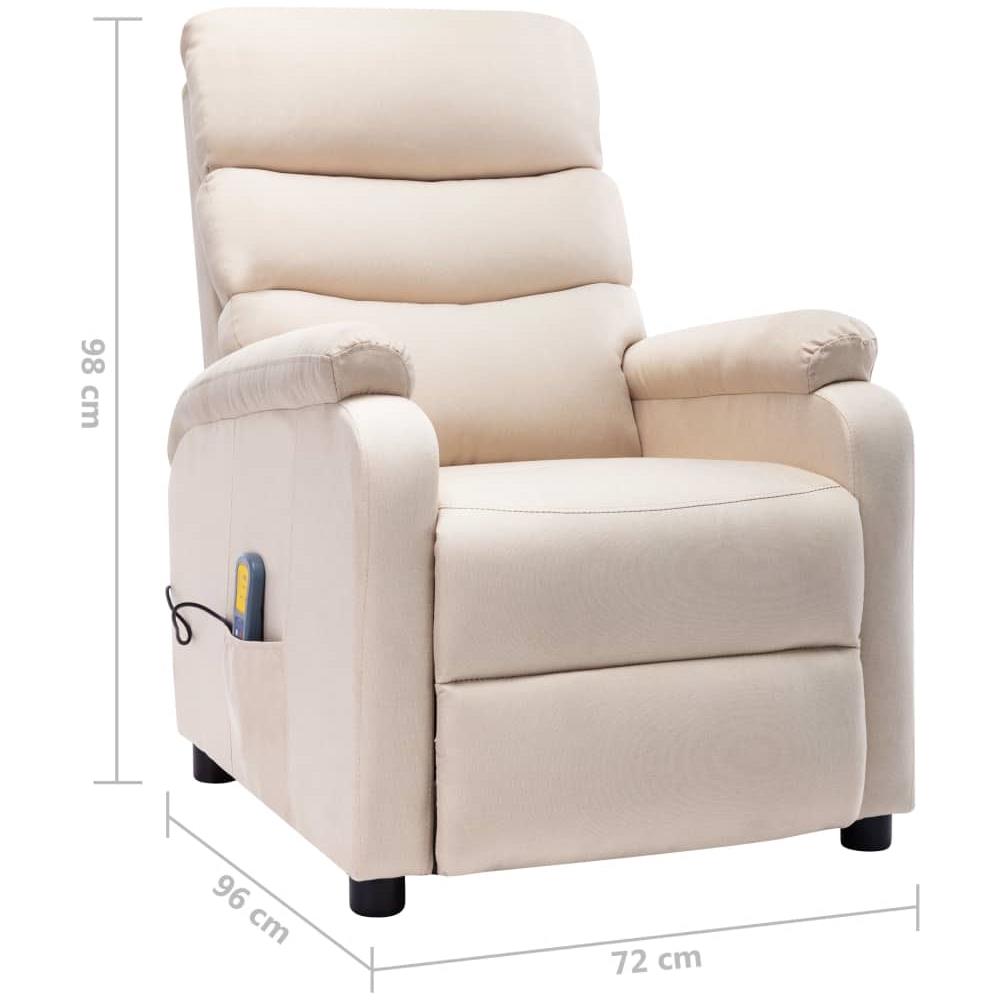 Poltrona Massaggiante Crema in Tessuto - Foto 8