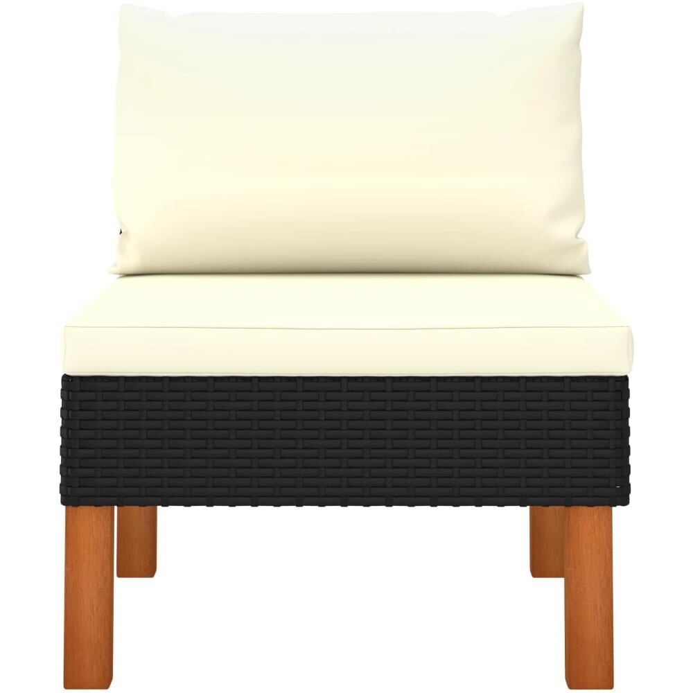 Poltrona Centrale in Polyrattan e Legno Massello di Eucalipto - Foto 3