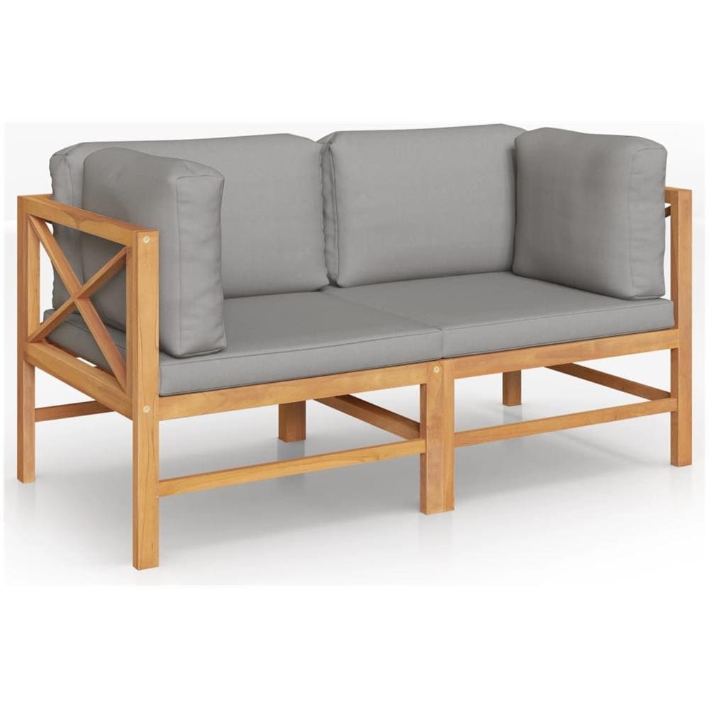 Panchine da Giardino 2 pz. Plastica Antracite