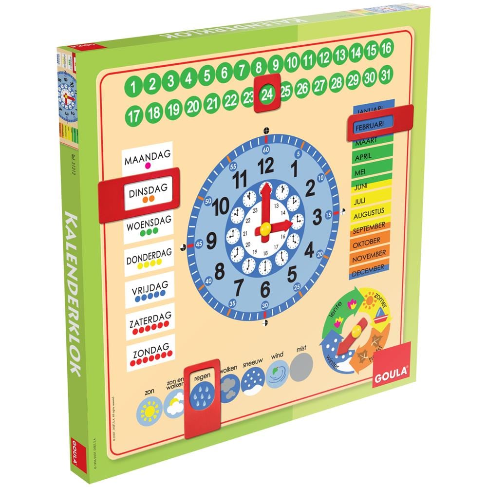 Giocattolo di Apprendimento Calendario Orologio Multicolore - Foto 1