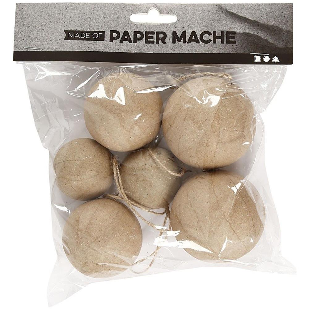 510313 Ball christmas ornament Carta Beige 6pezzo (i) decorazione natalizia - Foto 2
