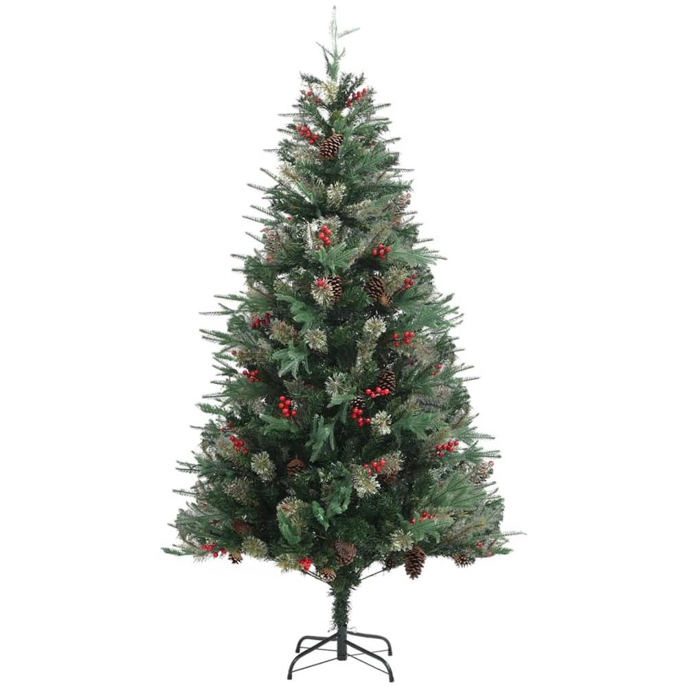 Albero Di Natale Con Pigne Verde 195 Cm Pvc E Pe - Foto 2