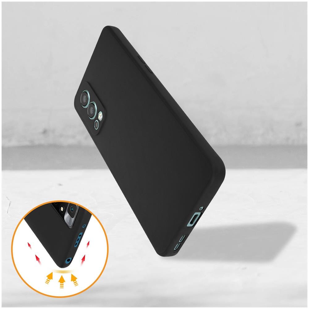 Cover Oneplus Nord 2 Resistente Silicone Gel Sottile Leggera Nera - Foto 2