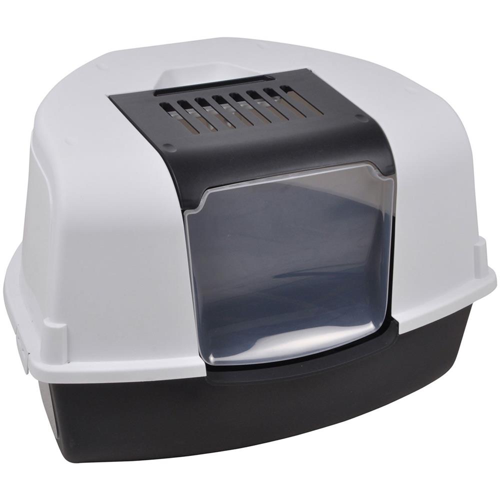 Cuvette Angolare Per Gatti, 58 X 47 X 38 Cm, Antracite - Foto 1