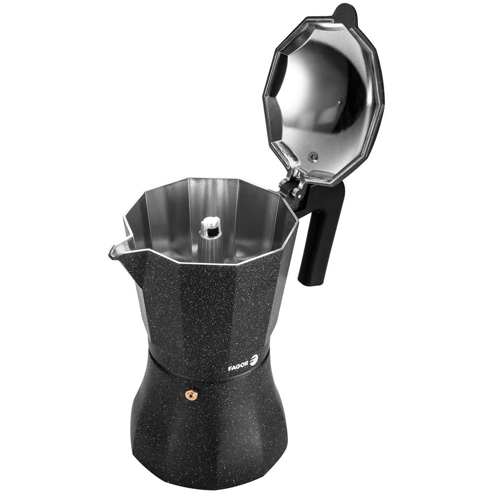 Fagor Tiramisú Caffettiera Italiana In Alluminio, Moka Tradizionale, Espresso 9 Tazze Di Caffè  Nero - Foto 2