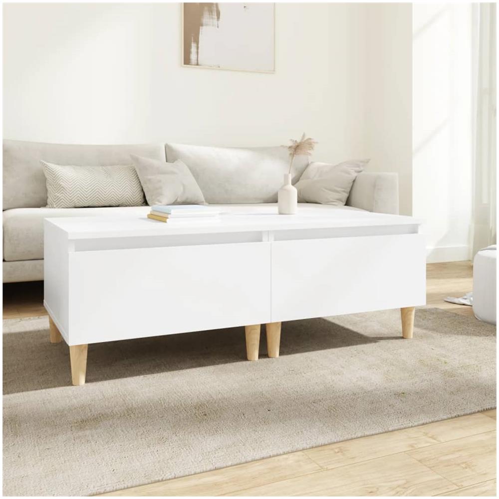 Tavolini Bianchi 2pz 50x46x35 Cm In Legno Multistrato - Foto 1