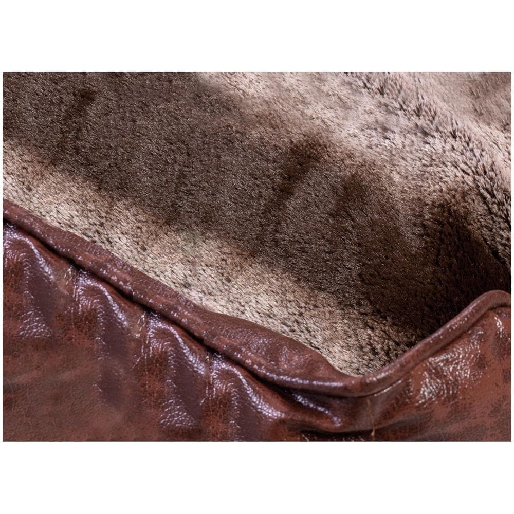 Cuccia Divanetto Cane Gatto Cuscino Morbido Peluches Effetto Cuoio Animali Elegance - Foto 2