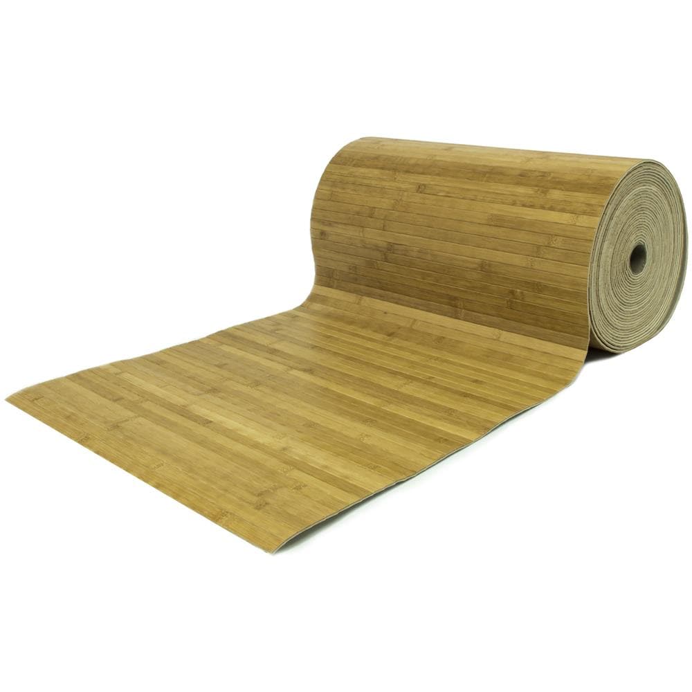 Tappeto Bamboo Passatoia Antiscivolo In Tinta Unita Colore Naturale 50x180 Naturale - Foto 1