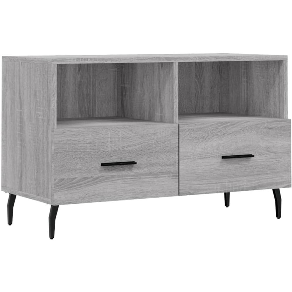 Mobile Porta Tv Grigio Sonoma 80x36x50 Cm In Legno Multistrato - Foto 2