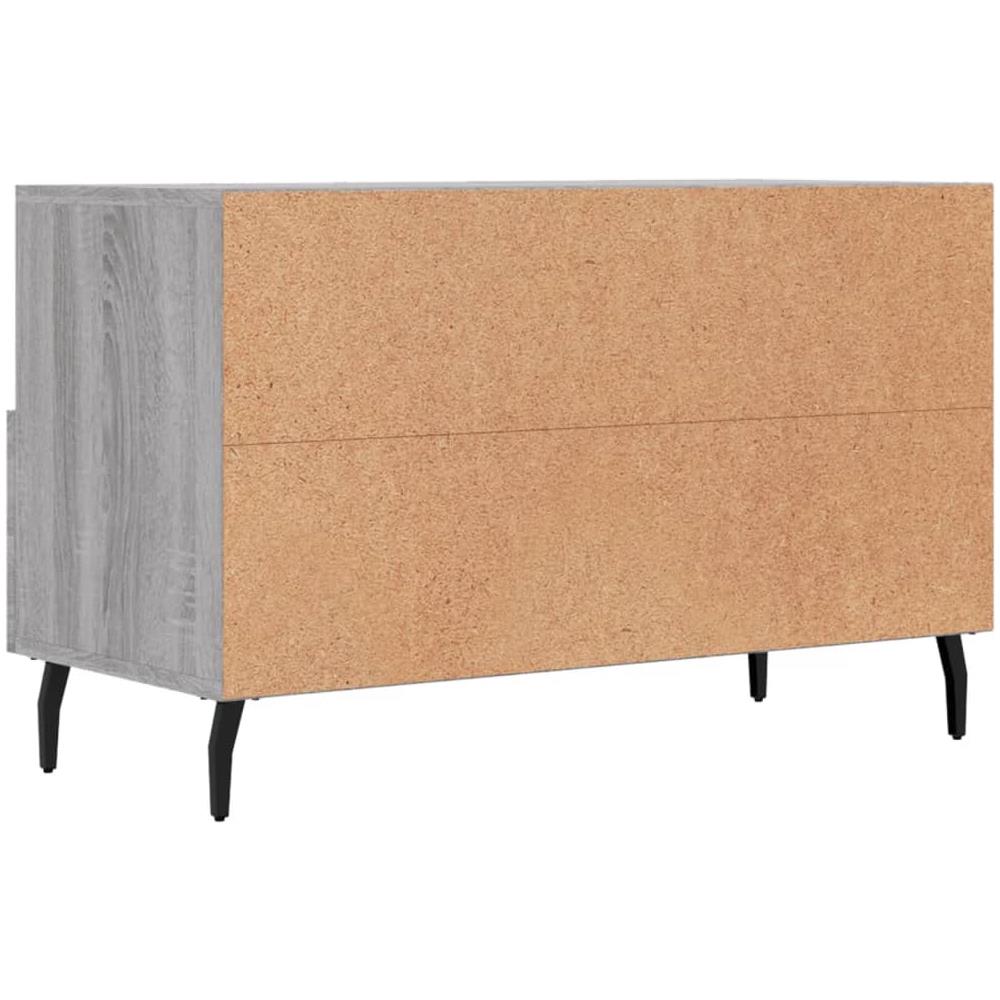 Mobile Porta Tv Grigio Sonoma 80x36x50 Cm In Legno Multistrato - Foto 8