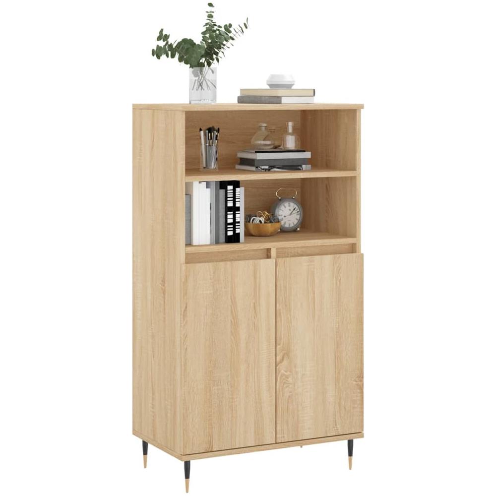 Credenza Rovere Sonoma 60x36x110 Cm In Legno Multistrato - Foto 3